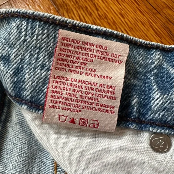 REVICE Denim Blue Ankle Cropped Jeans with Distressed Hem Size 26 Made in USA - Picture 9 of 16